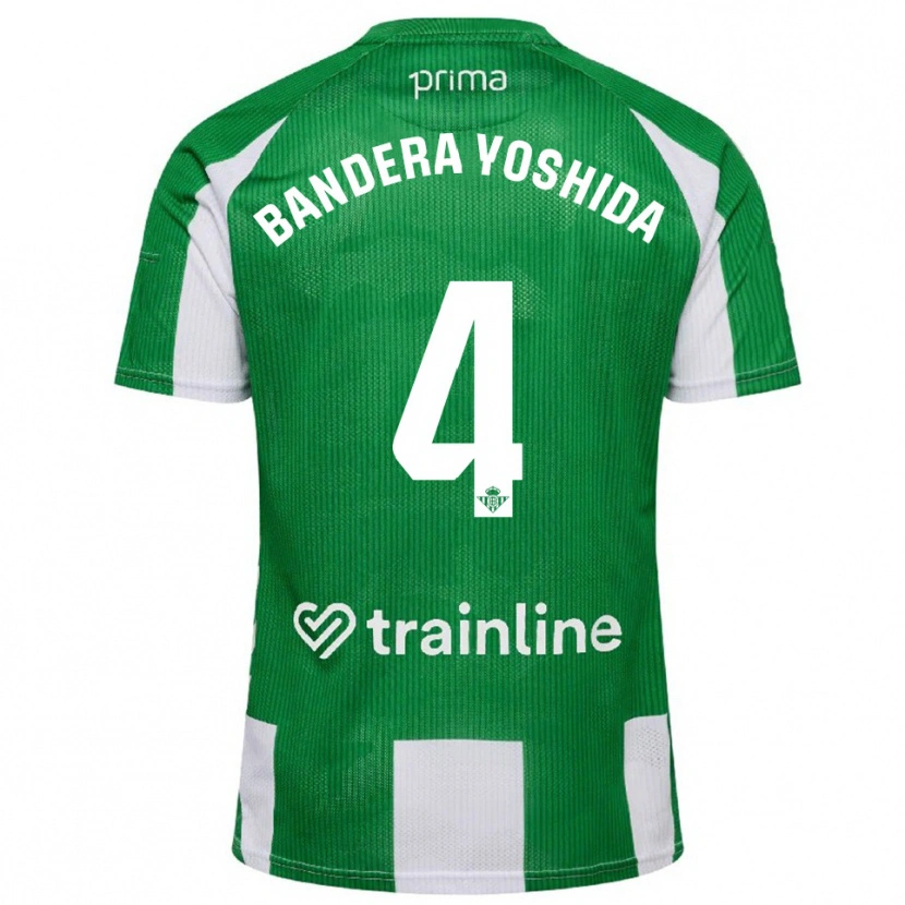 Danxen Women Kenta Bandera Yoshida #4 Green White Home Jersey 2025/26 T-Shirt