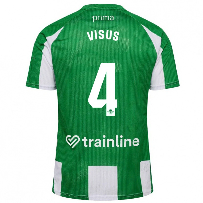 Danxen Women Ricardo Visus #4 Green White Home Jersey 2025/26 T-Shirt