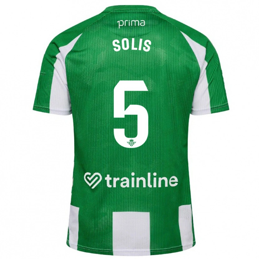 Danxen Women Marcos Solís #5 Green White Home Jersey 2025/26 T-Shirt