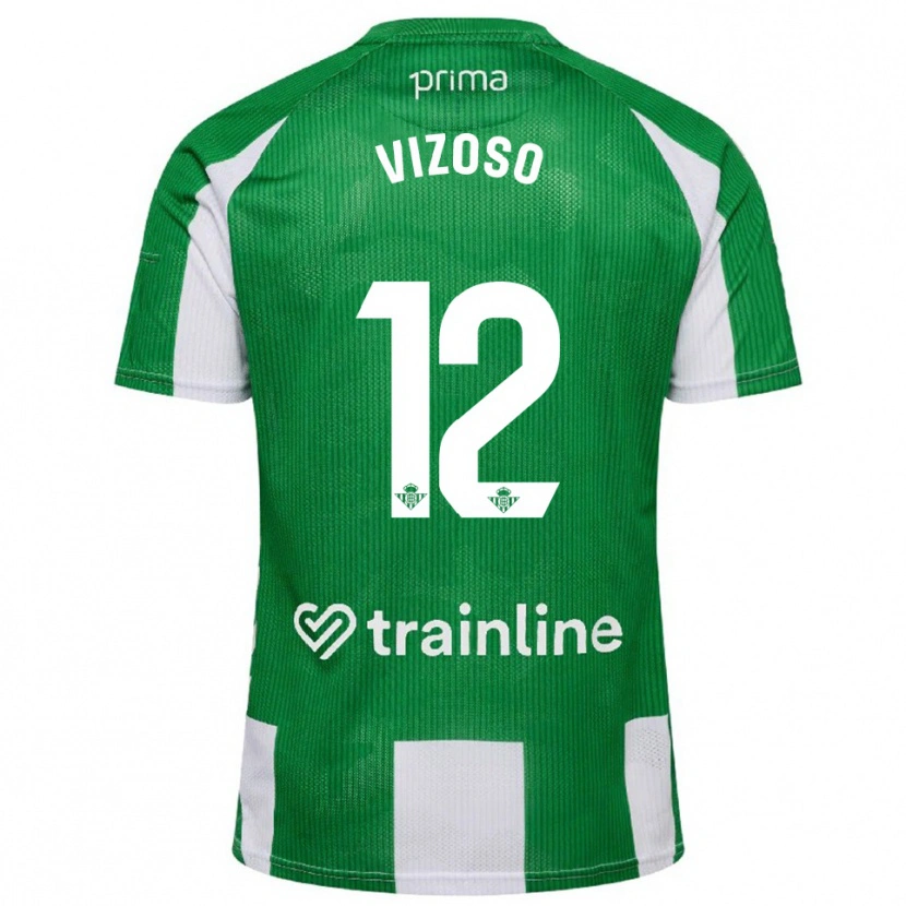 Danxen Women Paula Vizoso Prieto #12 Green White Home Jersey 2025/26 T-Shirt