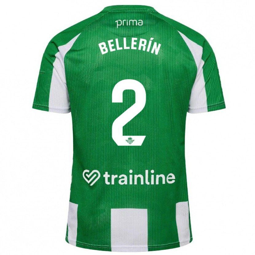 Danxen Women Héctor Bellerín #2 Green White Home Jersey 2025/26 T-Shirt