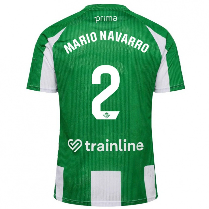 Danxen Women Mario Navarro #2 Green White Home Jersey 2025/26 T-Shirt