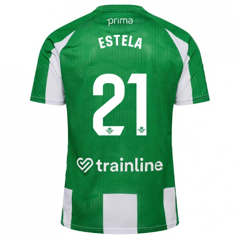 Danxen Women Estela Fernández #21 Green White Home Jersey 2025/26 T-Shirt