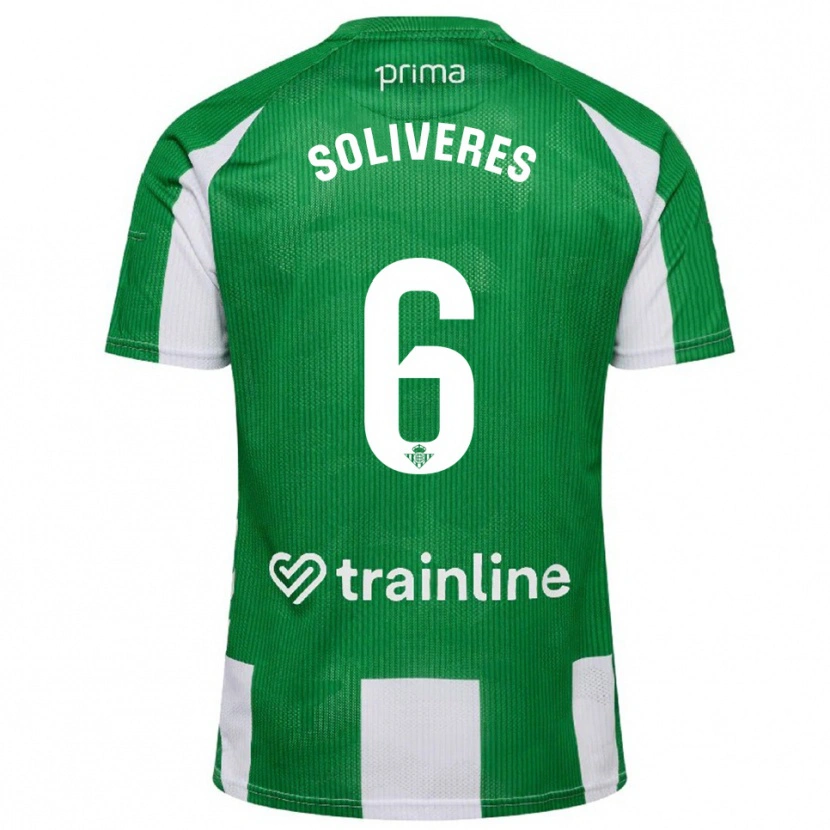 Danxen Women Gema Soliveres #6 Green White Home Jersey 2025/26 T-Shirt