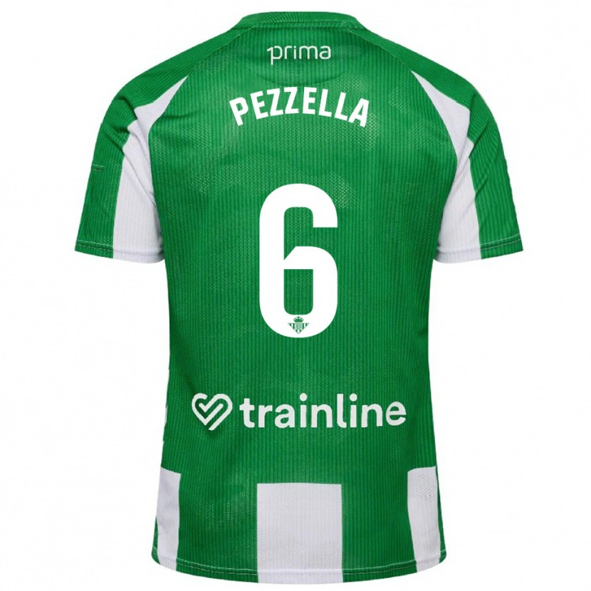 Danxen Women German Pezzella #6 Green White Home Jersey 2025/26 T-Shirt