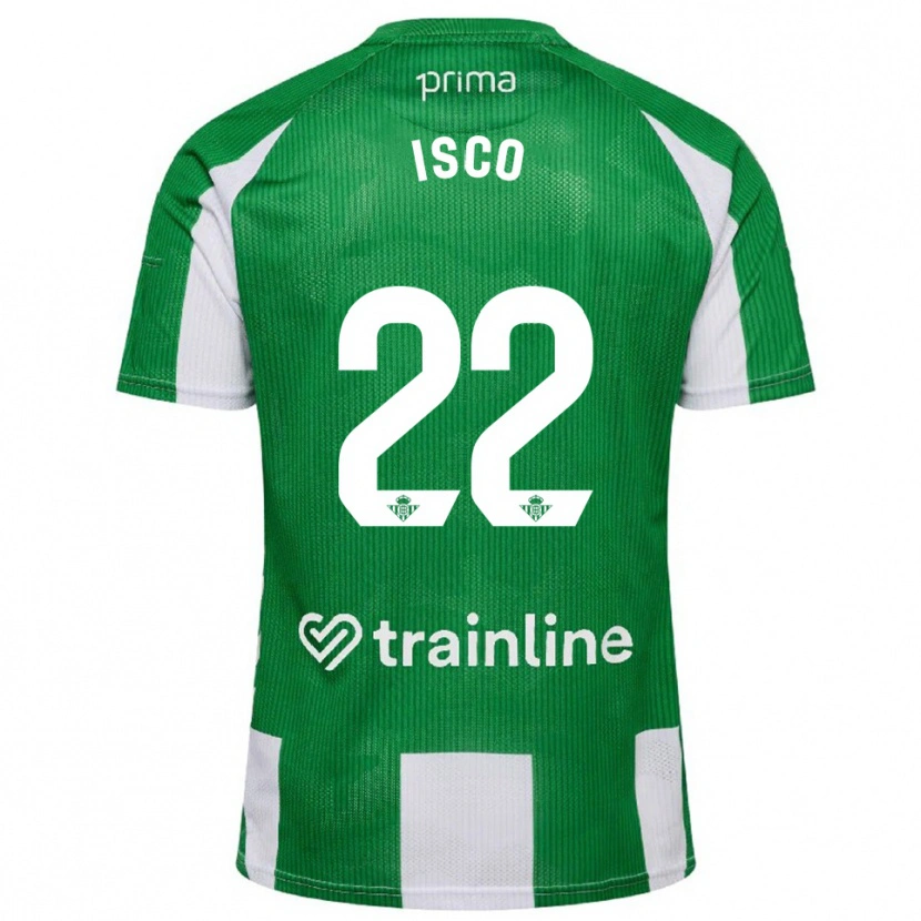 Danxen Women Isco #22 Green White Home Jersey 2025/26 T-Shirt