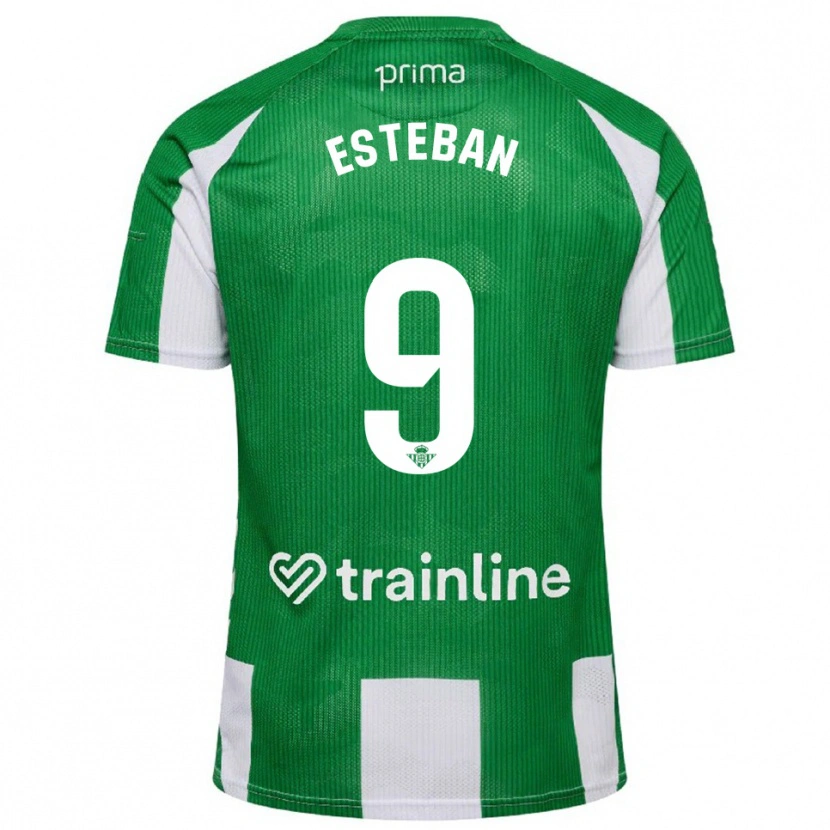 Danxen Women Paco Esteban #9 Green White Home Jersey 2025/26 T-Shirt