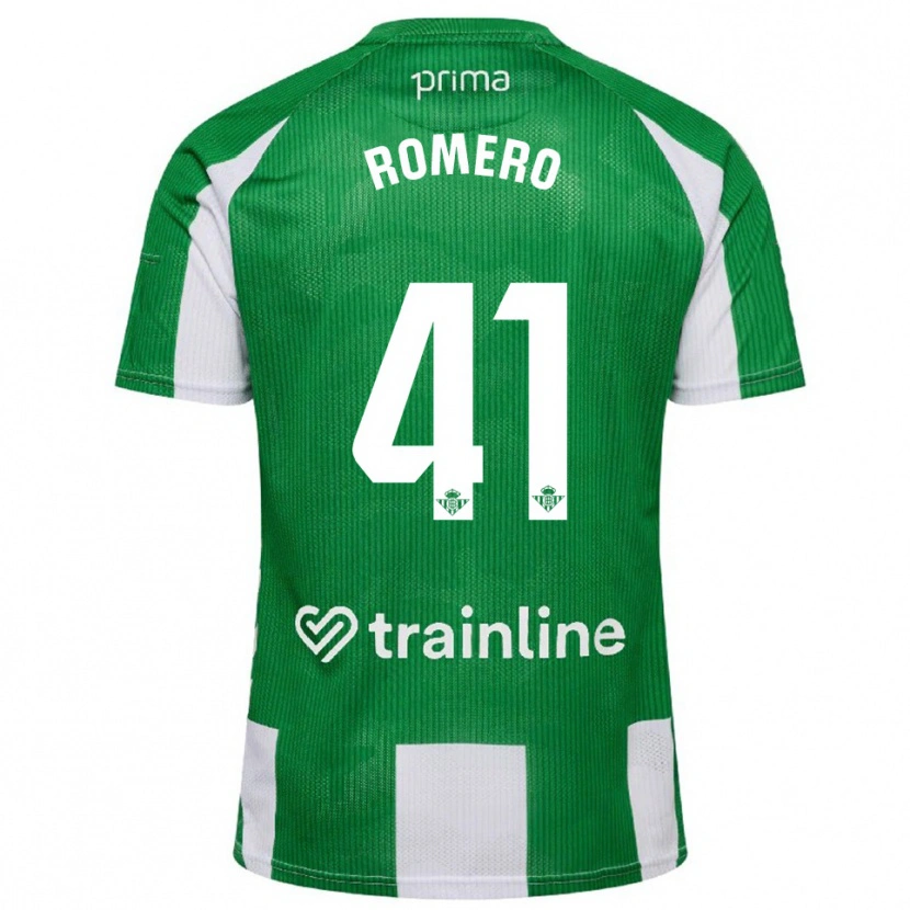 Danxen Women José Romero #41 Green White Home Jersey 2025/26 T-Shirt