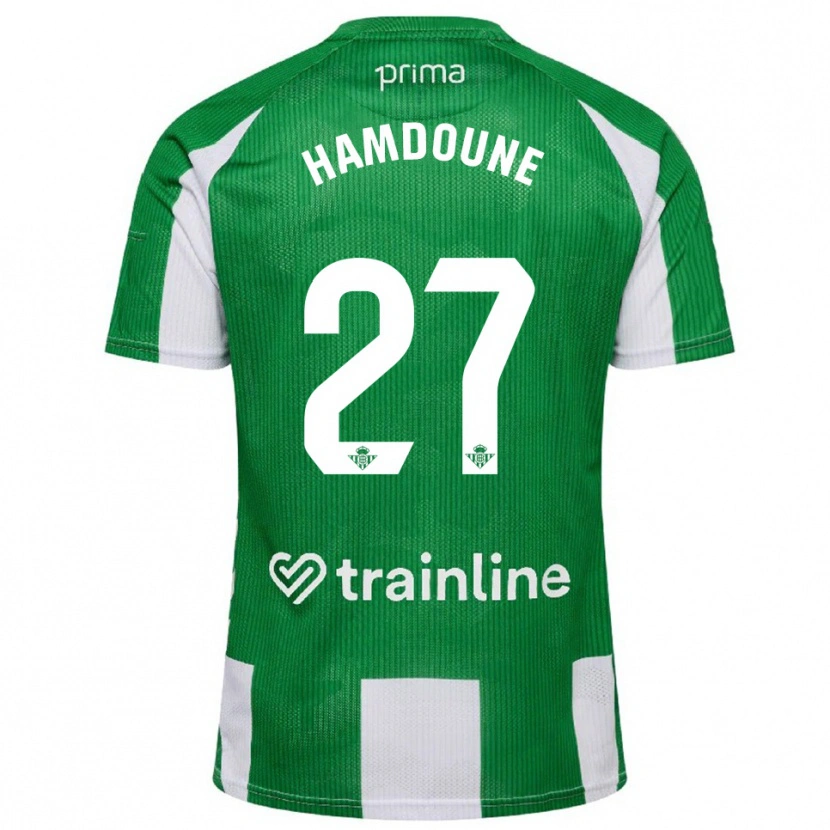 Danxen Women Mohamed Hamdoune #27 Green White Home Jersey 2025/26 T-Shirt