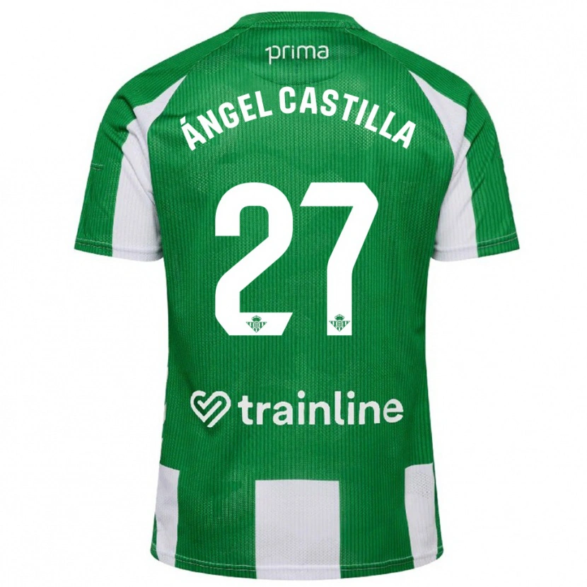 Danxen Women Miguel Ángel Castilla #27 Green White Home Jersey 2025/26 T-Shirt