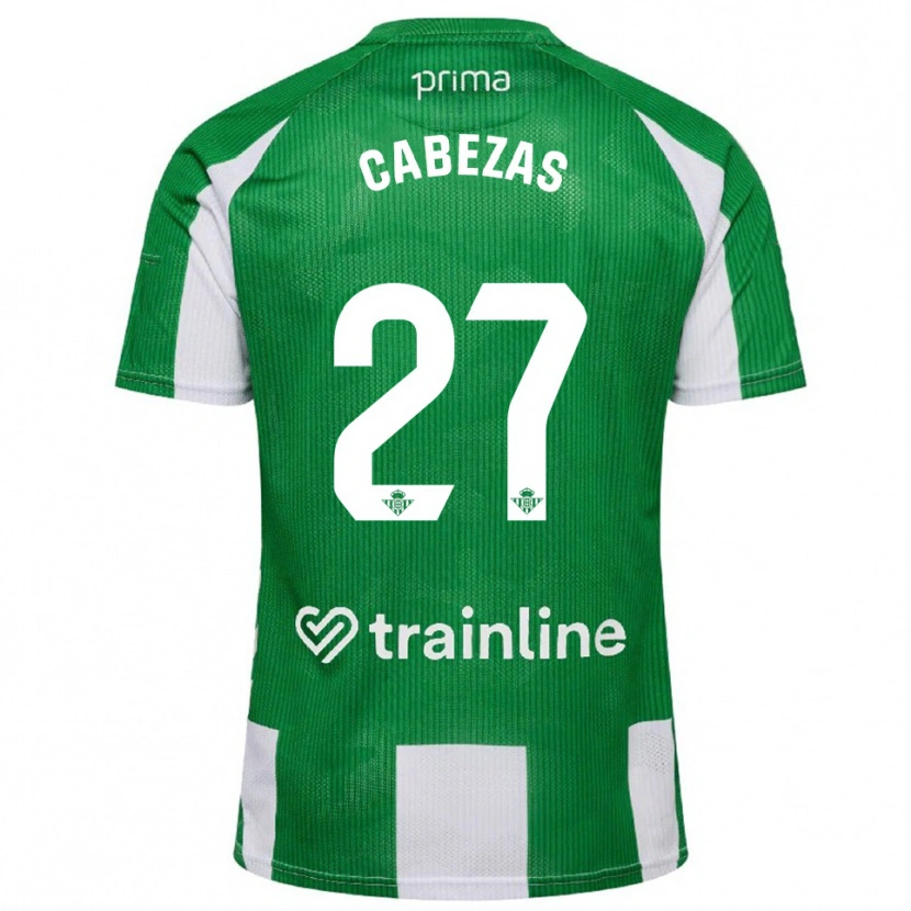 Danxen Women Ángela Cabezas #27 Green White Home Jersey 2025/26 T-Shirt