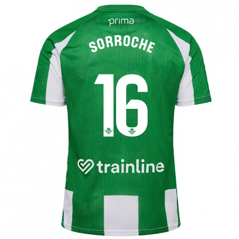 Danxen Women Ginés Sorroche #16 Green White Home Jersey 2025/26 T-Shirt