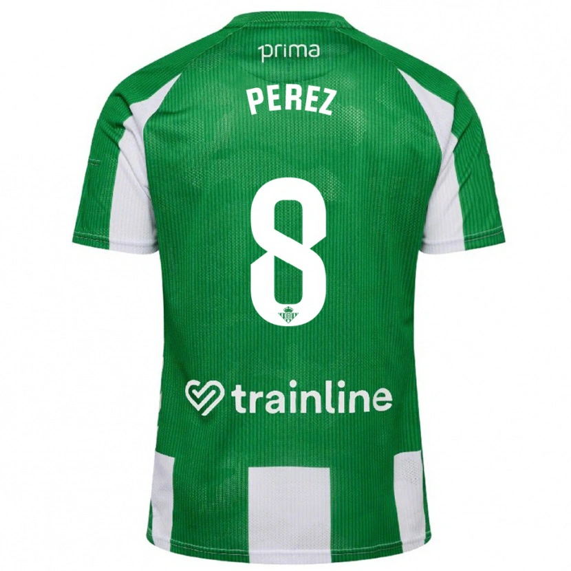Danxen Women Dani Pérez #8 Green White Home Jersey 2025/26 T-Shirt