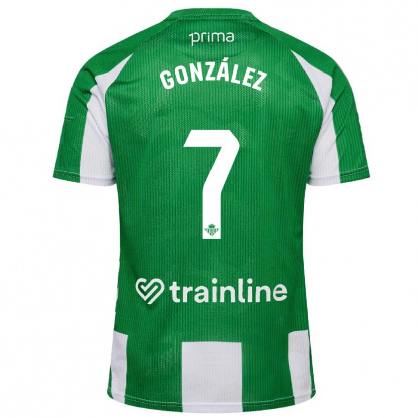 Danxen Women Antonio González #7 Green White Home Jersey 2025/26 T-Shirt