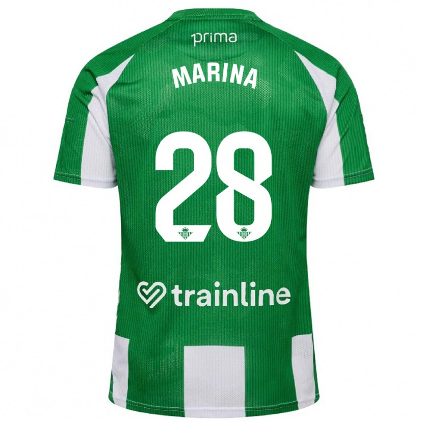 Danxen Women Marina Sánchez #28 Green White Home Jersey 2025/26 T-Shirt