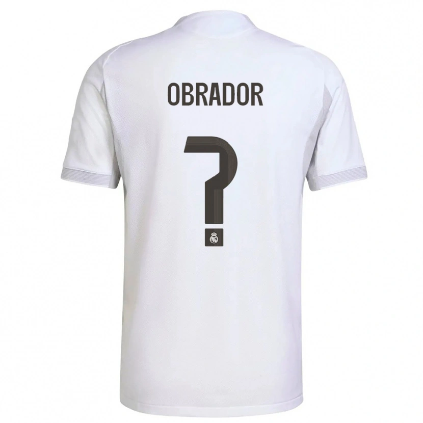 Danxen Women Rafael Obrador #0 White Yellow Home Jersey 2025/26 T-Shirt