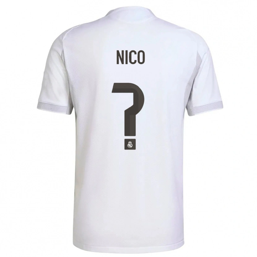 Danxen Women Nico Sánchez #0 White Yellow Home Jersey 2025/26 T-Shirt