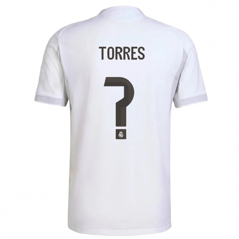 Danxen Women Roi Torres #0 White Yellow Home Jersey 2025/26 T-Shirt