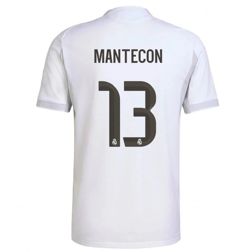 Danxen Women Hugo Mantecón #13 White Yellow Home Jersey 2025/26 T-Shirt