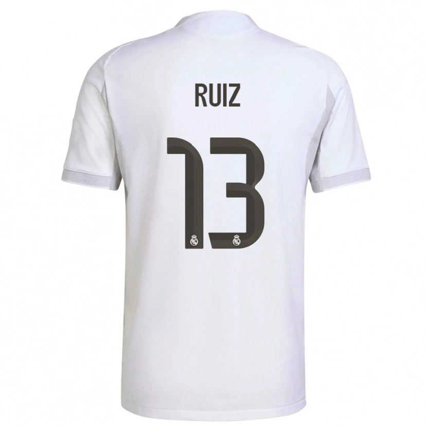 Danxen Women Guillermo Ruiz #13 White Yellow Home Jersey 2025/26 T-Shirt