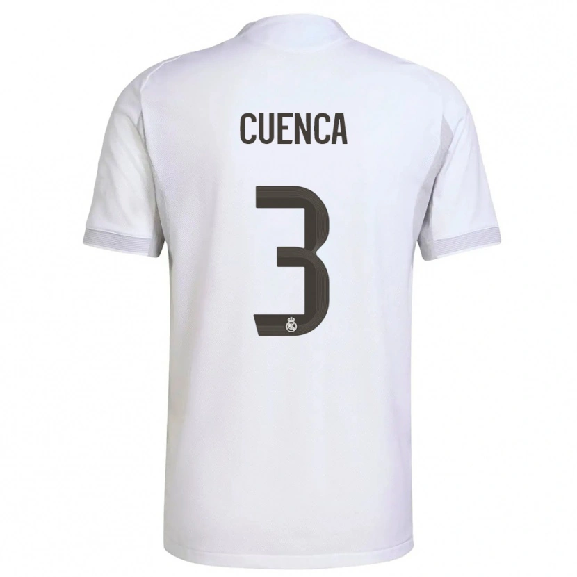 Danxen Women David Cuenca #3 White Yellow Home Jersey 2025/26 T-Shirt