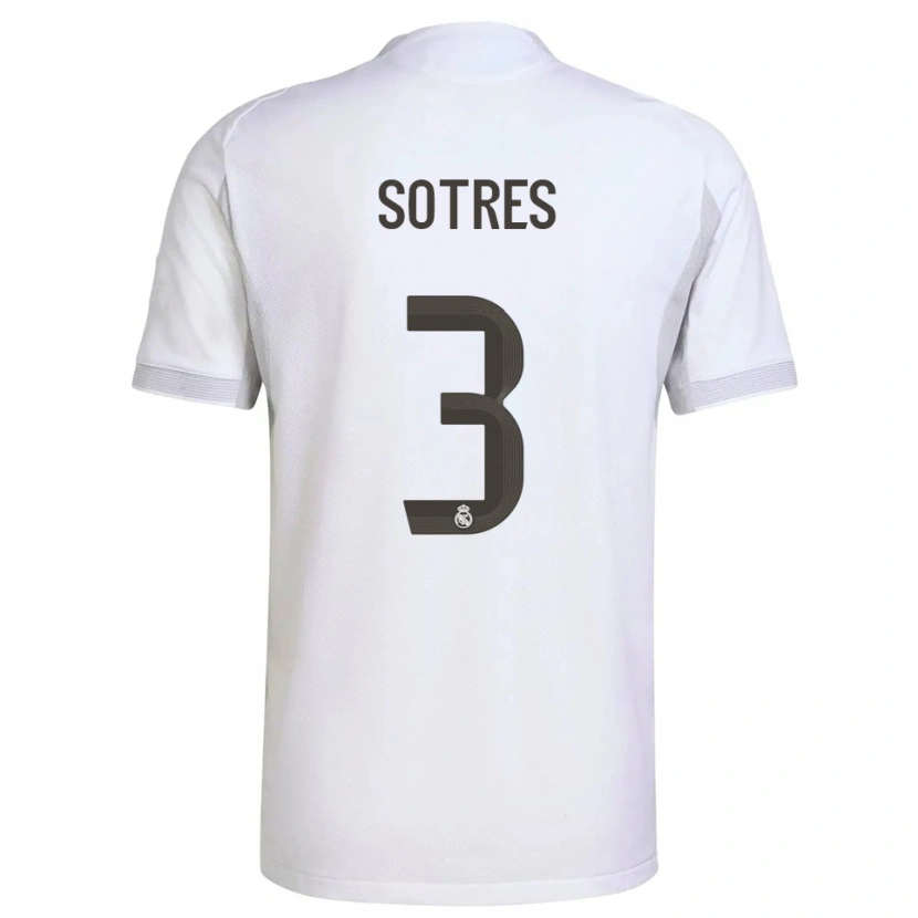 Danxen Women Alfredo Sotres #3 White Yellow Home Jersey 2025/26 T-Shirt