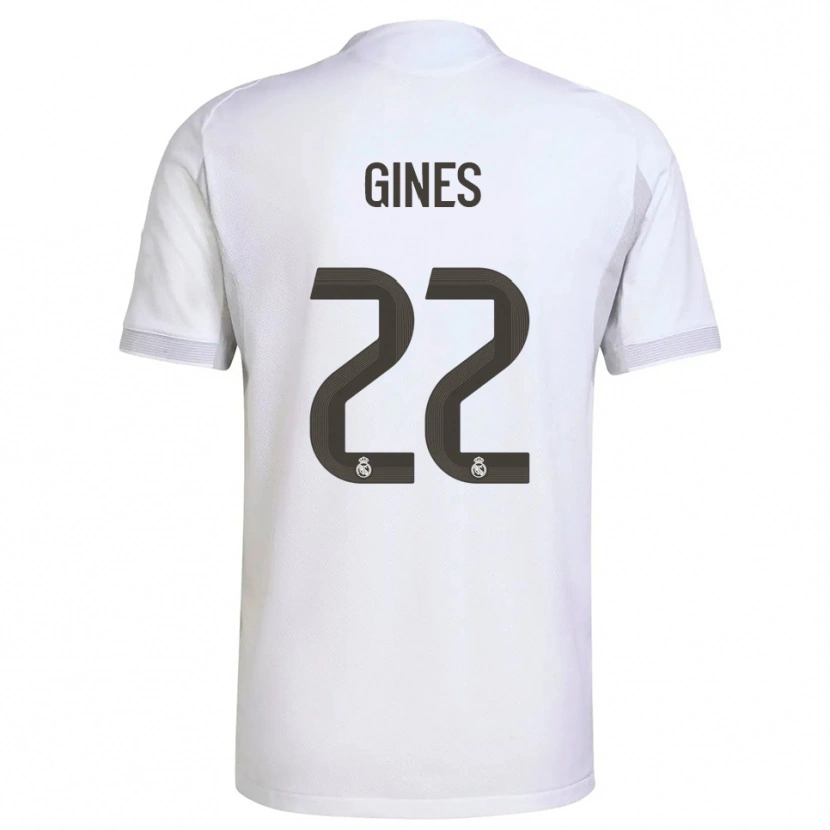 Danxen Women Álvaro Ginés #22 White Yellow Home Jersey 2025/26 T-Shirt