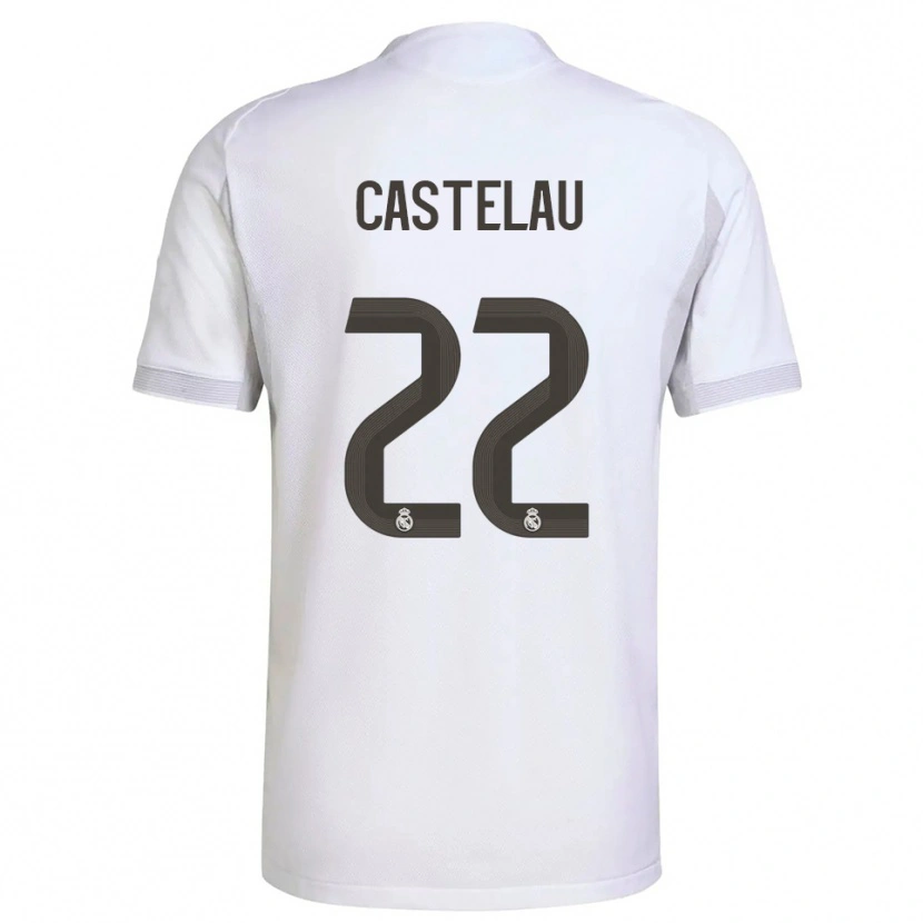 Danxen Women Alber Castelau #22 White Yellow Home Jersey 2025/26 T-Shirt