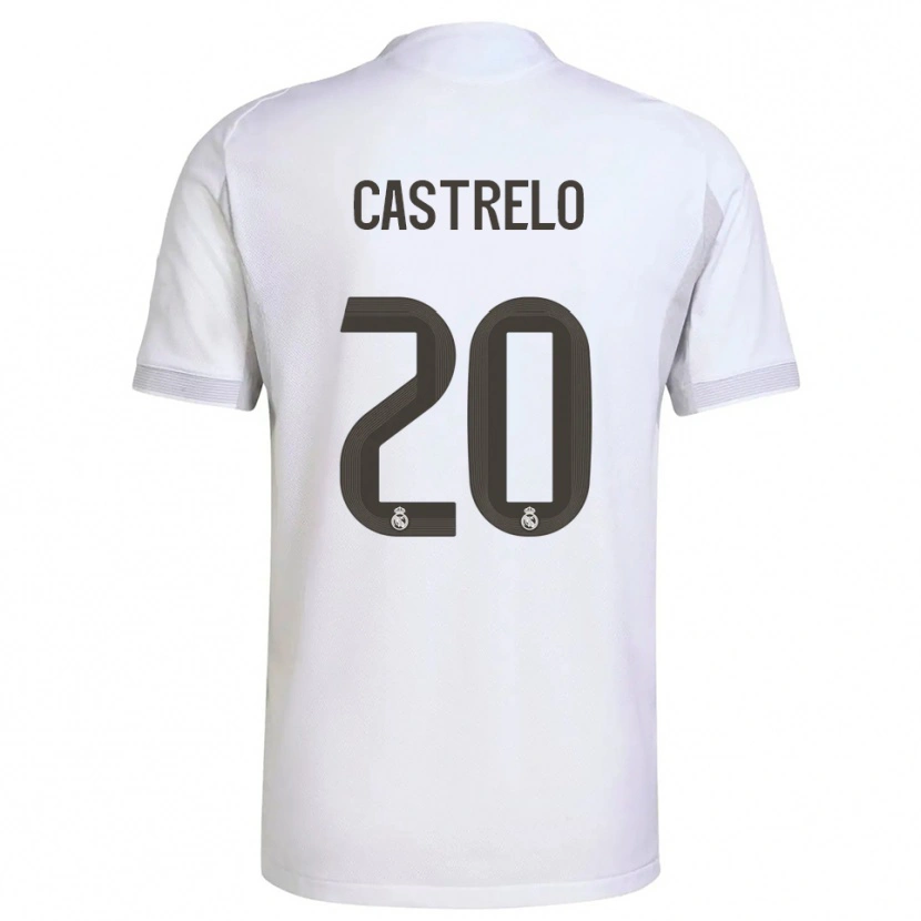 Danxen Women Gabri Castrelo #20 White Yellow Home Jersey 2025/26 T-Shirt