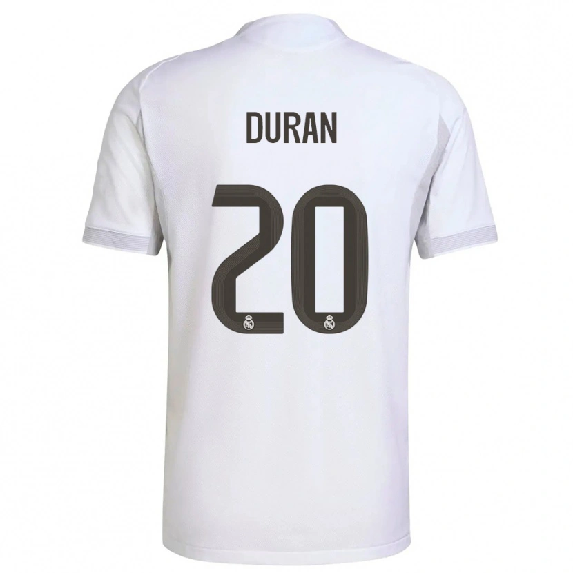 Danxen Women Pol Duran #20 White Yellow Home Jersey 2025/26 T-Shirt