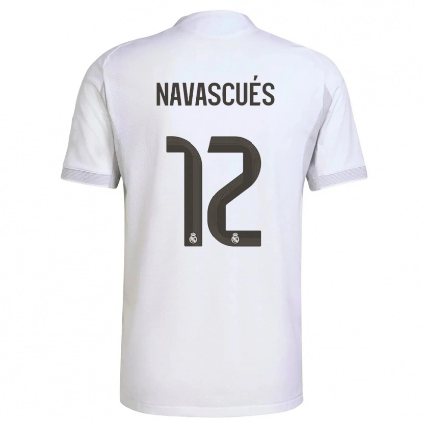 Danxen Women Liberto Navascués #12 White Yellow Home Jersey 2025/26 T-Shirt