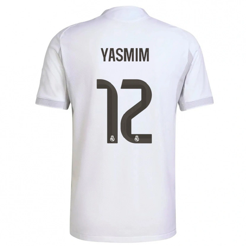 Danxen Women Yasmim Assis Ribeiro #12 White Yellow Home Jersey 2025/26 T-Shirt