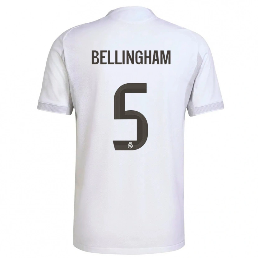 Danxen Women Jude Bellingham #5 White Yellow Home Jersey 2025/26 T-Shirt