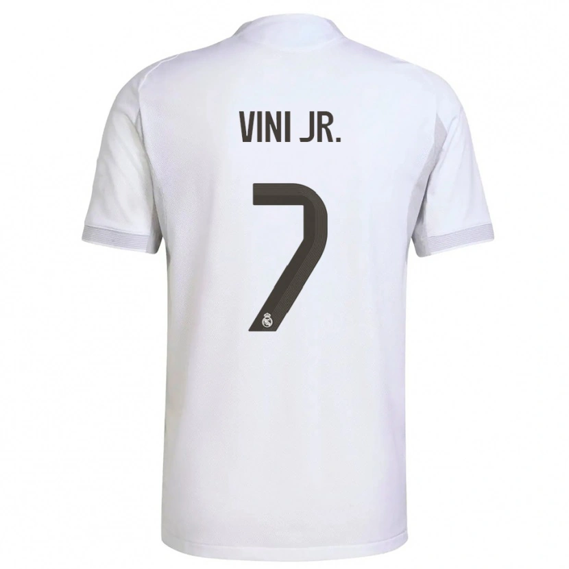 Danxen Women Vinicius Junior #7 White Yellow Home Jersey 2025/26 T-Shirt