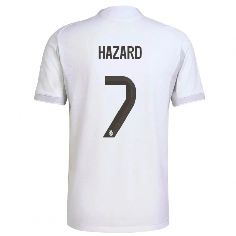 Danxen Women Eden Hazard #7 White Yellow Home Jersey 2025/26 T-Shirt