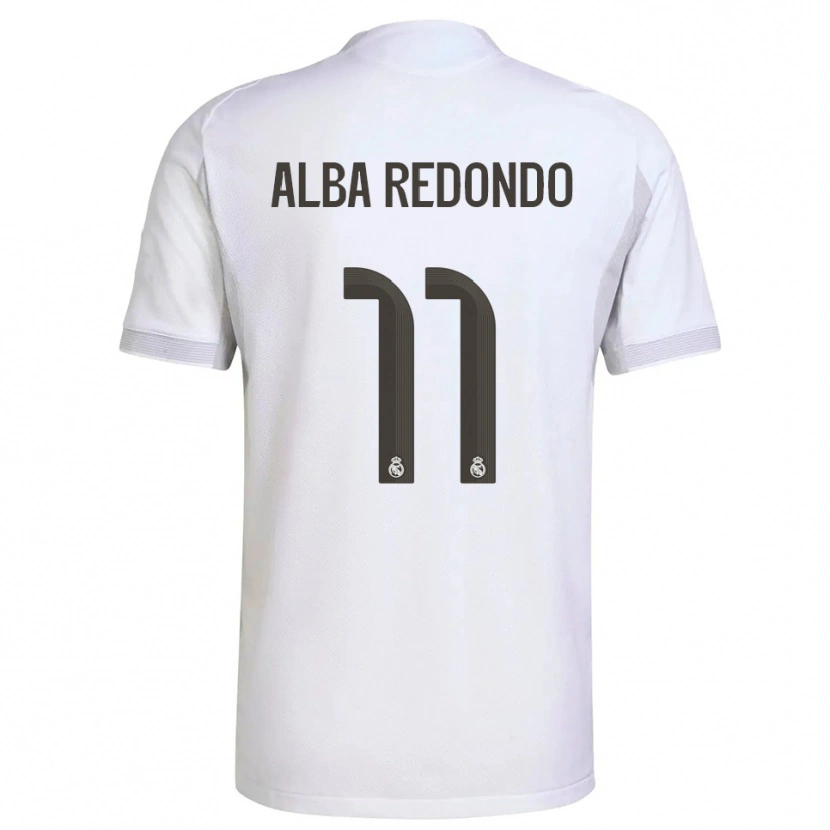 Danxen Women Alba Redondo #11 White Yellow Home Jersey 2025/26 T-Shirt