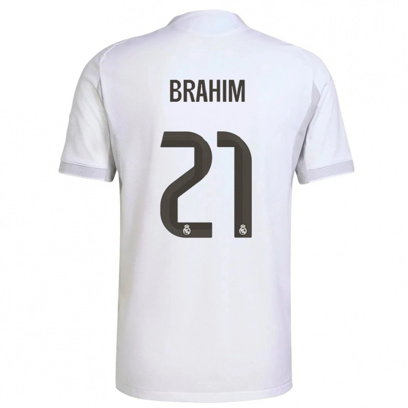 Danxen Women Brahim Díaz #21 White Yellow Home Jersey 2025/26 T-Shirt