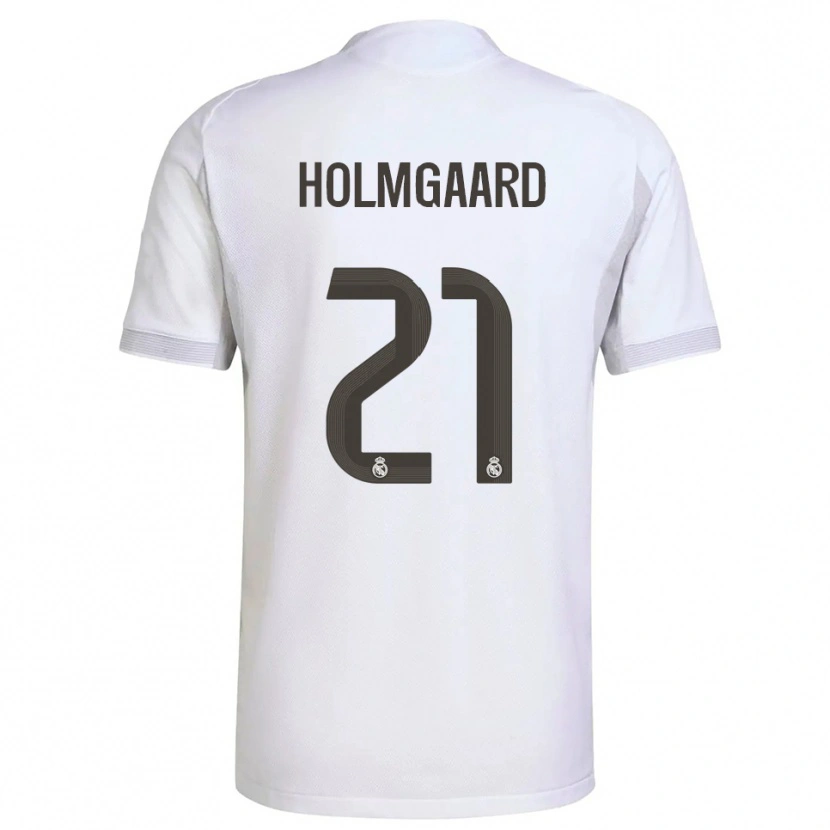 Danxen Women Sara Rosted Holmgaard #21 White Yellow Home Jersey 2025/26 T-Shirt