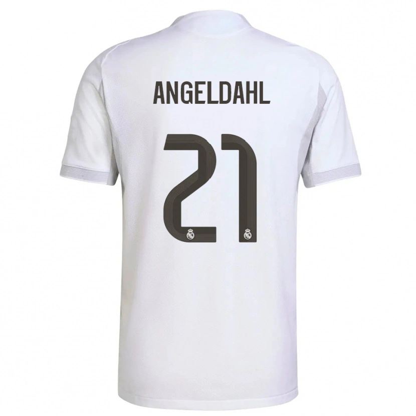 Danxen Women Filippa Angeldahl #21 White Yellow Home Jersey 2025/26 T-Shirt