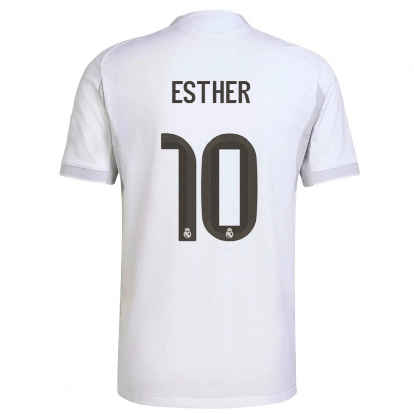 Danxen Women Esther Gonzalez #10 White Yellow Home Jersey 2025/26 T-Shirt