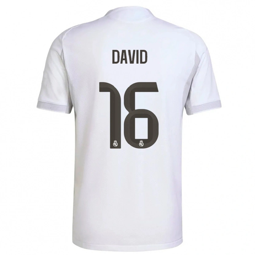 Danxen Women Antonio David #16 White Yellow Home Jersey 2025/26 T-Shirt
