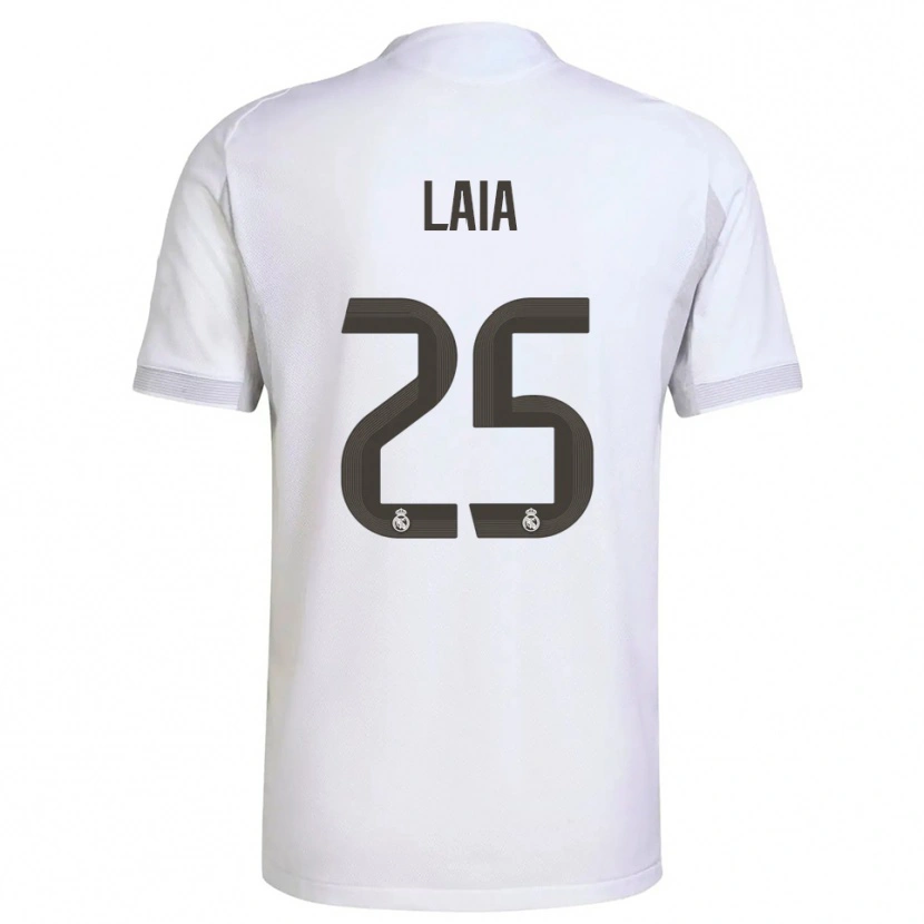 Danxen Women Laia López De La Morena #25 White Yellow Home Jersey 2025/26 T-Shirt