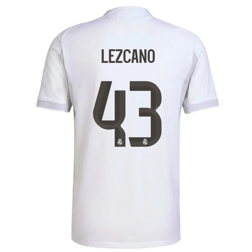 Danxen Women Álvaro Lezcano #43 White Yellow Home Jersey 2025/26 T-Shirt