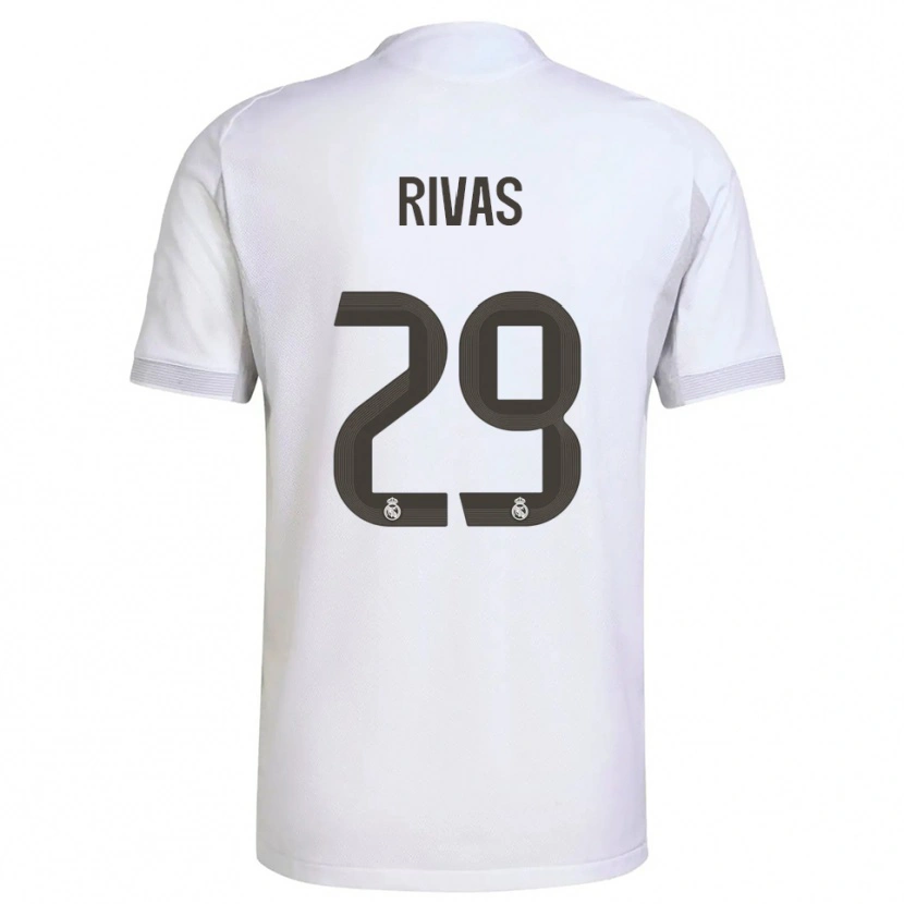 Danxen Women Mario Rivas #29 White Yellow Home Jersey 2025/26 T-Shirt