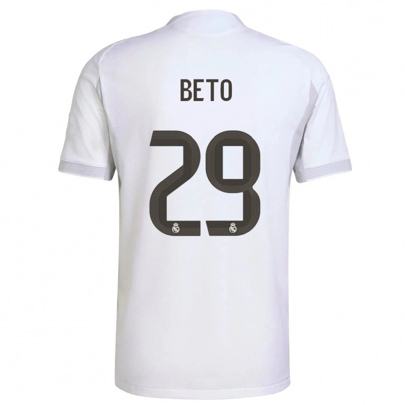 Danxen Women Beto Martínez #29 White Yellow Home Jersey 2025/26 T-Shirt