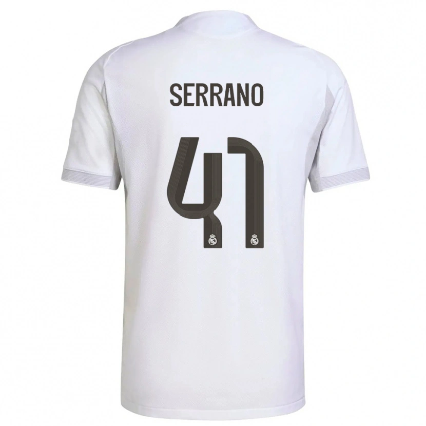 Danxen Women Manu Serrano #41 White Yellow Home Jersey 2025/26 T-Shirt