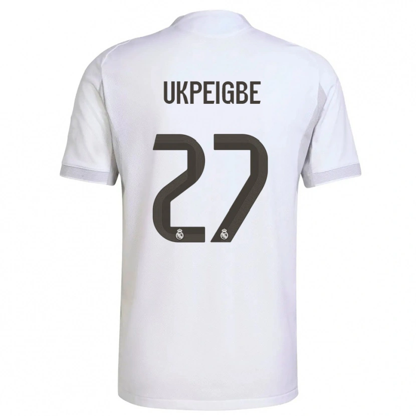 Danxen Women Melvin Ukpeigbe #27 White Yellow Home Jersey 2025/26 T-Shirt