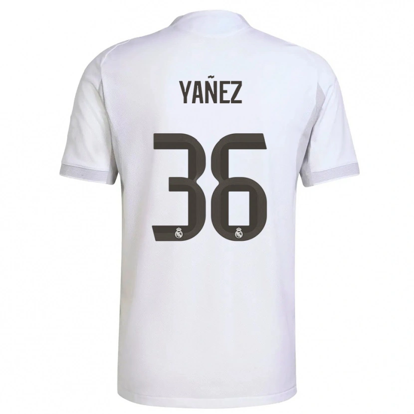 Danxen Women Daniel Yáñez #36 White Yellow Home Jersey 2025/26 T-Shirt