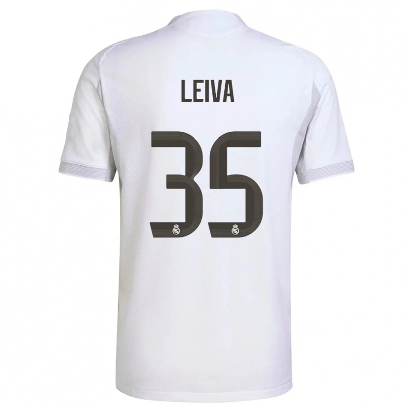 Danxen Women Álvaro Leiva #35 White Yellow Home Jersey 2025/26 T-Shirt