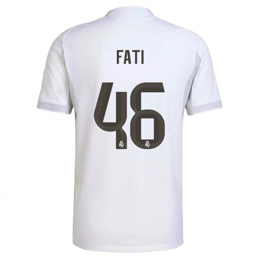 Danxen Women Lamini Fati #46 White Yellow Home Jersey 2025/26 T-Shirt